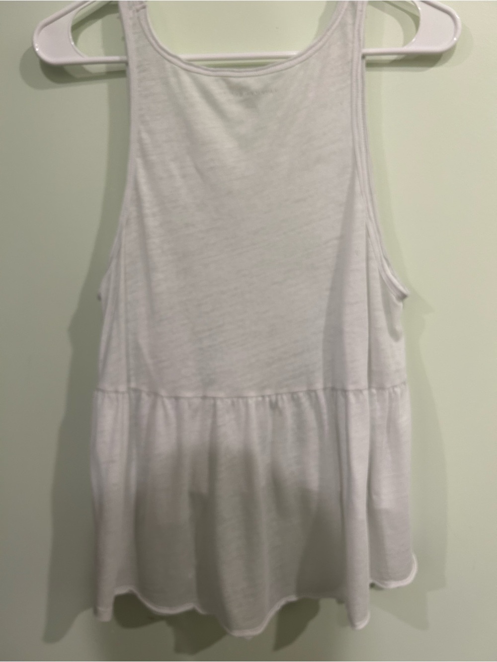 American Eagle Outfitters White Peplum-Style Tank
